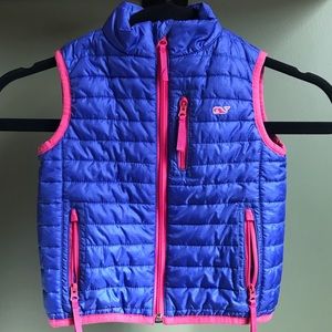 Vineyard Vines Toddler Purple and Pink Puffer Vest 3T